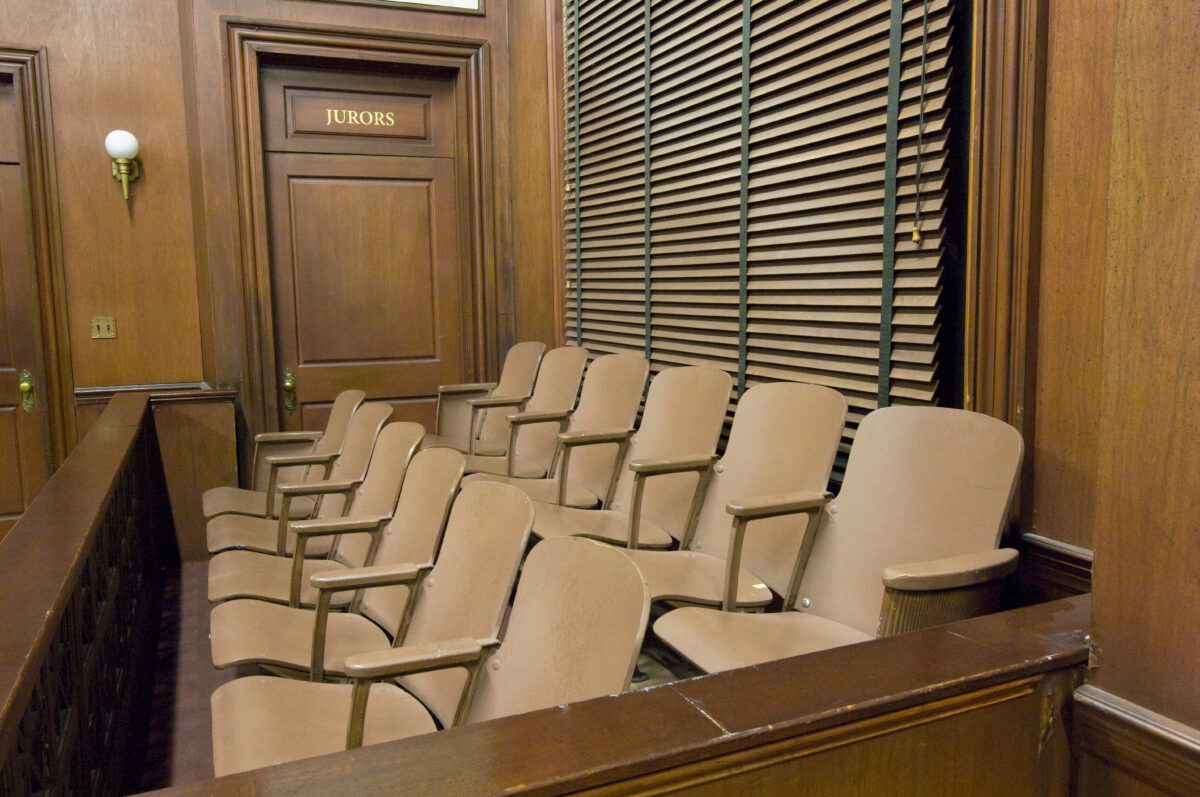 Juries seats in court